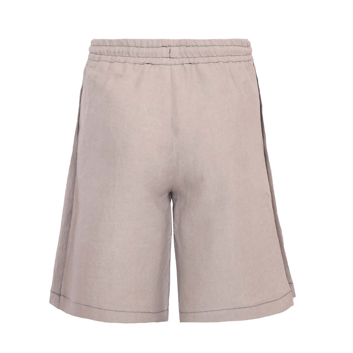 The Bermuda Shorts — Beige Linen